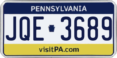 PA license plate JQE3689