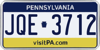 PA license plate JQE3712