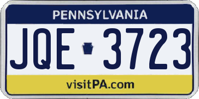 PA license plate JQE3723