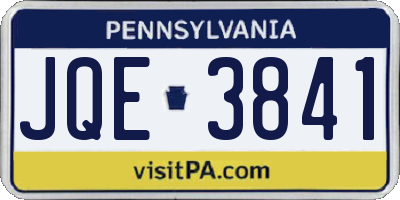PA license plate JQE3841