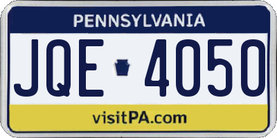PA license plate JQE4050