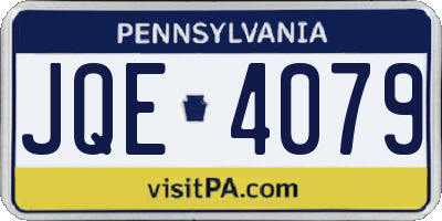 PA license plate JQE4079
