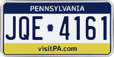 PA license plate JQE4161
