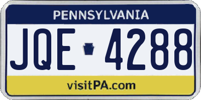 PA license plate JQE4288