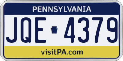 PA license plate JQE4379