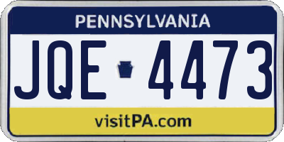 PA license plate JQE4473