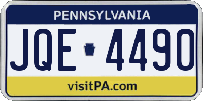 PA license plate JQE4490