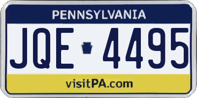 PA license plate JQE4495