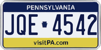 PA license plate JQE4542