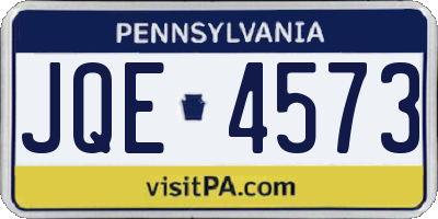 PA license plate JQE4573