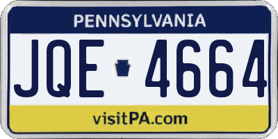 PA license plate JQE4664