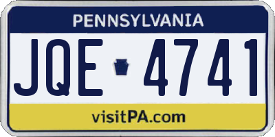 PA license plate JQE4741