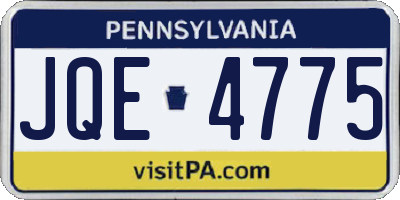 PA license plate JQE4775