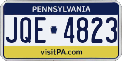 PA license plate JQE4823