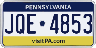 PA license plate JQE4853