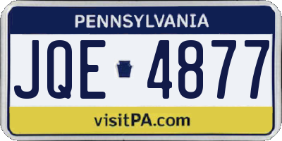 PA license plate JQE4877