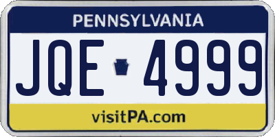 PA license plate JQE4999