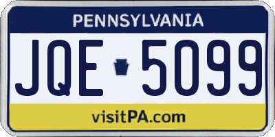 PA license plate JQE5099