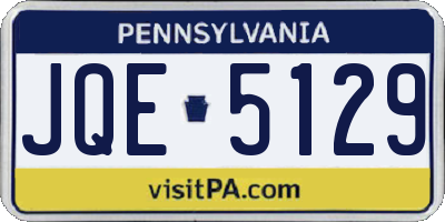 PA license plate JQE5129