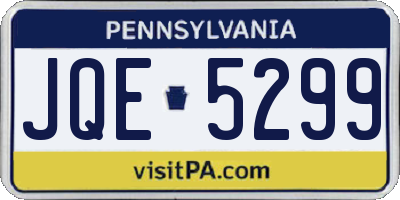 PA license plate JQE5299