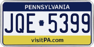 PA license plate JQE5399