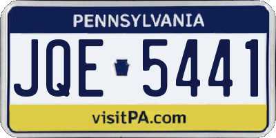 PA license plate JQE5441