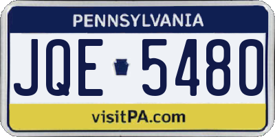 PA license plate JQE5480