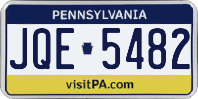 PA license plate JQE5482