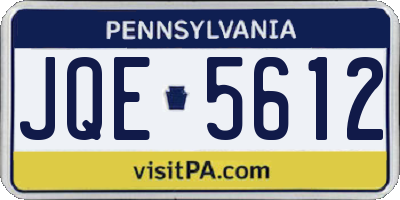 PA license plate JQE5612