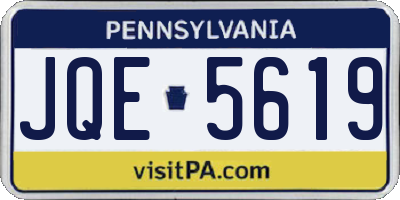 PA license plate JQE5619