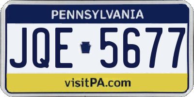 PA license plate JQE5677