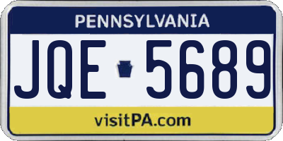 PA license plate JQE5689
