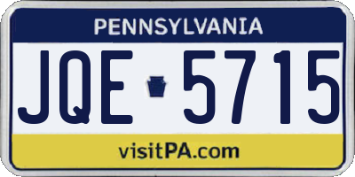PA license plate JQE5715