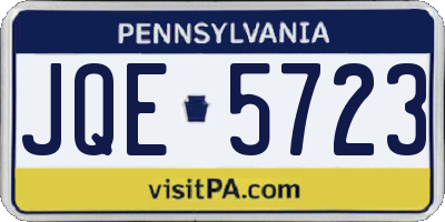 PA license plate JQE5723