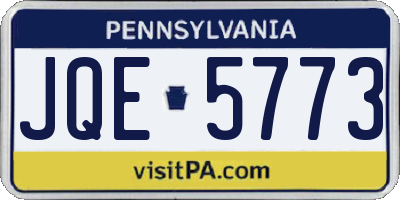 PA license plate JQE5773