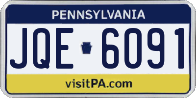 PA license plate JQE6091