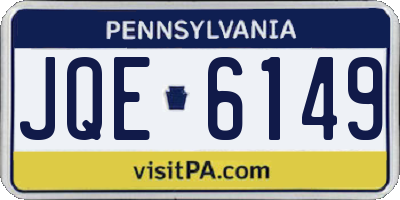 PA license plate JQE6149