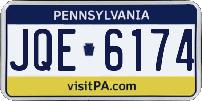 PA license plate JQE6174