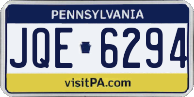 PA license plate JQE6294