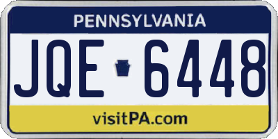 PA license plate JQE6448