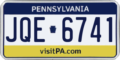 PA license plate JQE6741