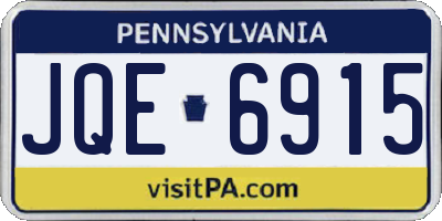 PA license plate JQE6915