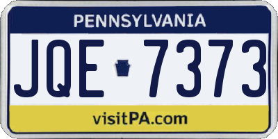 PA license plate JQE7373
