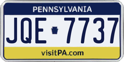 PA license plate JQE7737