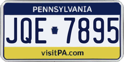 PA license plate JQE7895