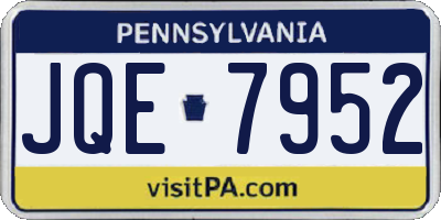 PA license plate JQE7952