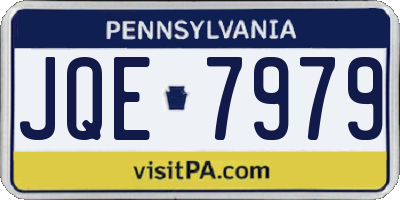 PA license plate JQE7979