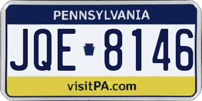 PA license plate JQE8146