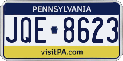 PA license plate JQE8623