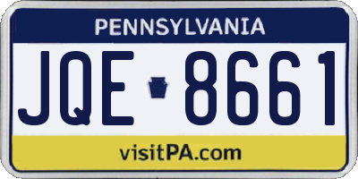 PA license plate JQE8661